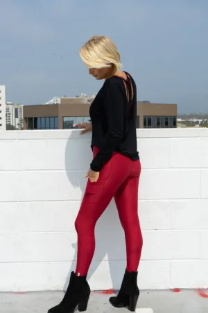 Paloma Pocket Legging- Red