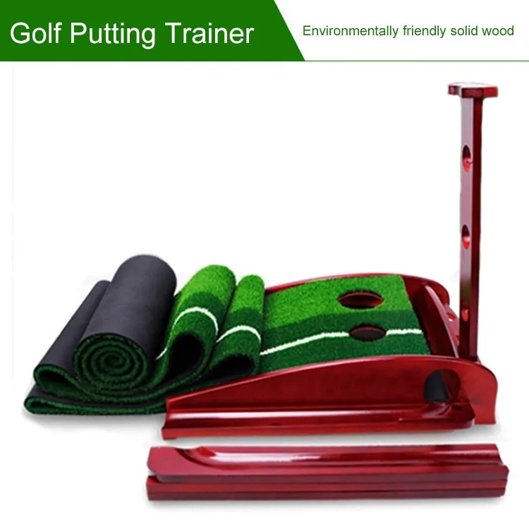 PGM 3.5m Golf Solid Wood Putter Trainer Practice Set Training Mat