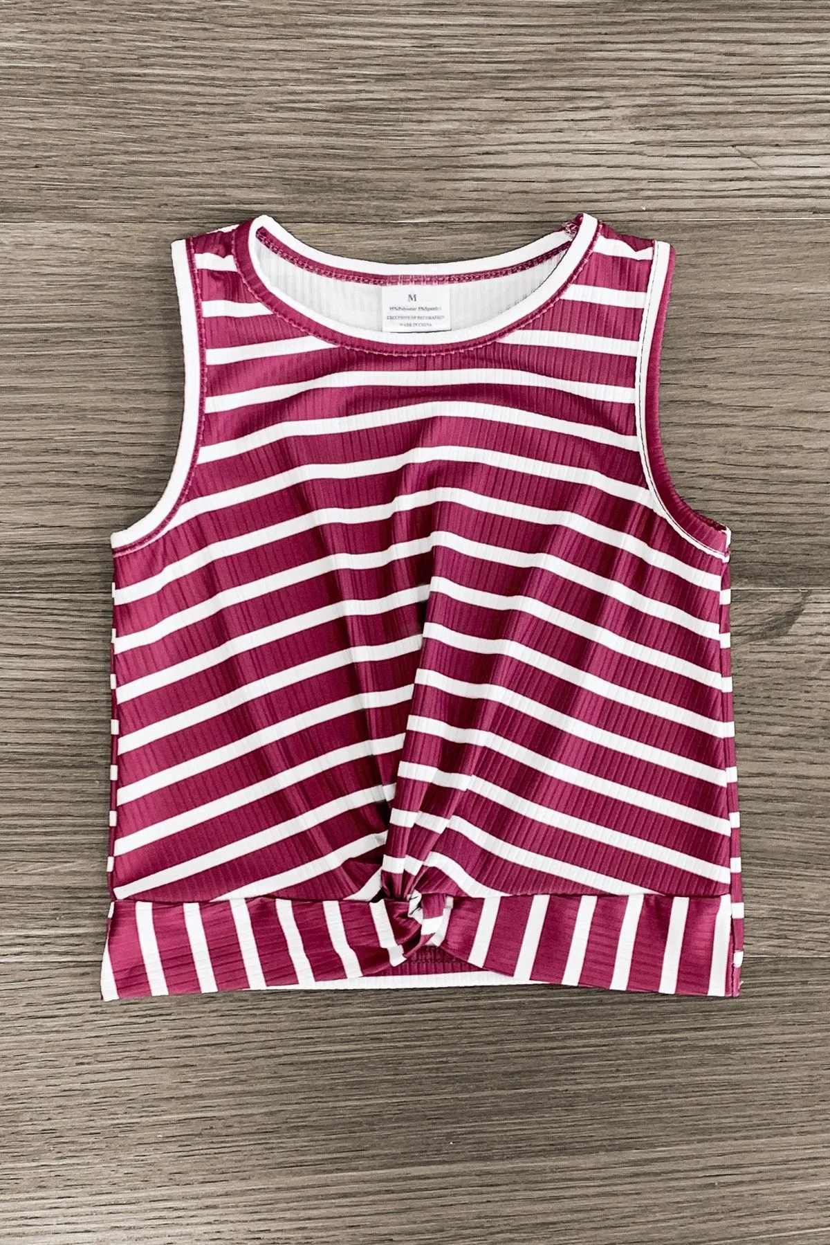 Plum Striped Denim Short Set