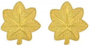 Polished - Military Major Pin-On Insignia Pair MAJ