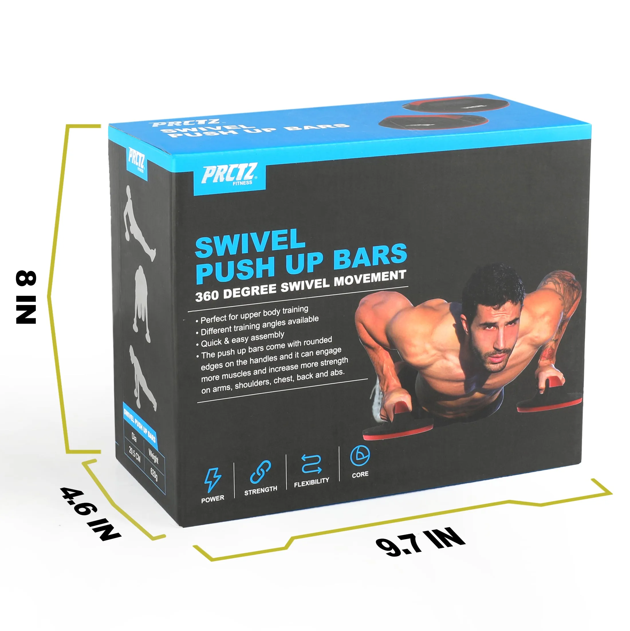 PRCTZ Swivel Push Up Bars