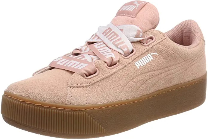 Puma sneakers da donna con zeppa Vikky Ribbon Bold 365314 02 pesca