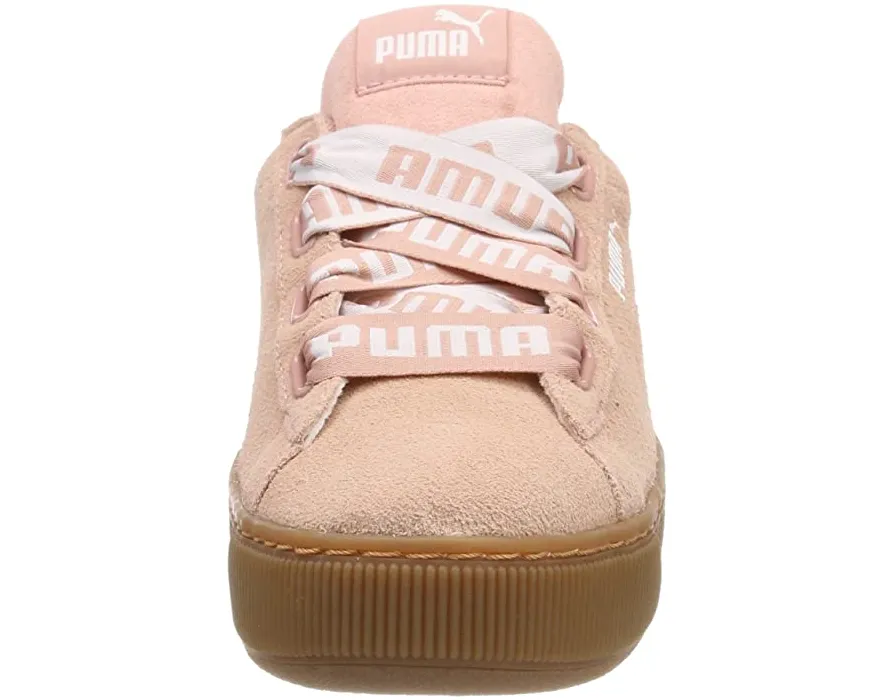 Puma sneakers da donna con zeppa Vikky Ribbon Bold 365314 02 pesca