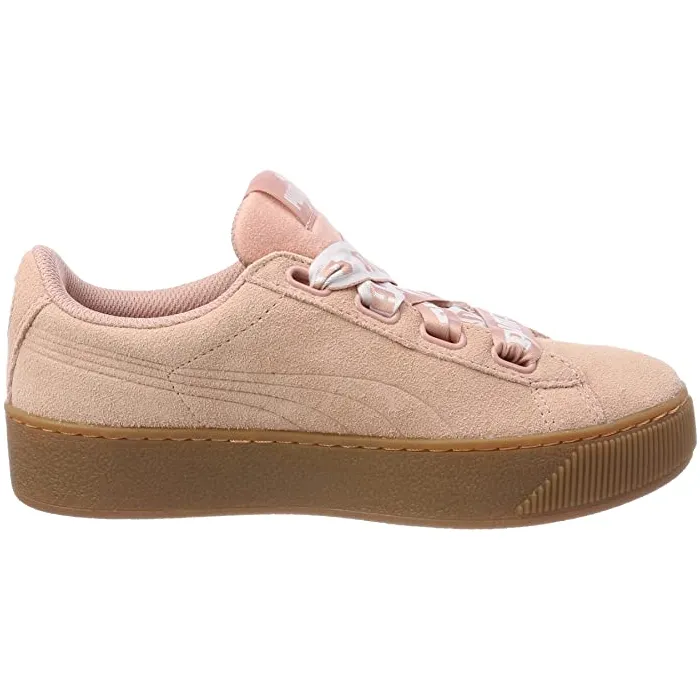 Puma sneakers da donna con zeppa Vikky Ribbon Bold 365314 02 pesca