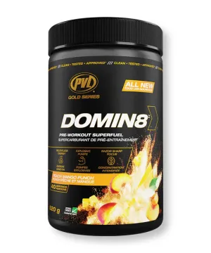 PVL Gold Domin8 Pre-Workout Peach & Mango