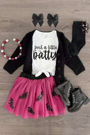 "Just A Little Batty" Sequin Tutu Skirt Set