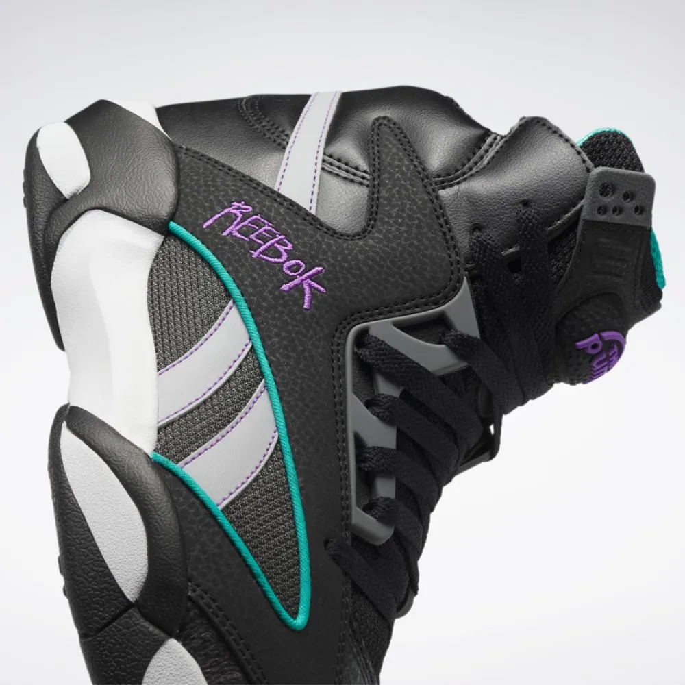 Reebok Footwear Men Shaq Attaq Shoes CBLACK/PURGRY/FTWWHT