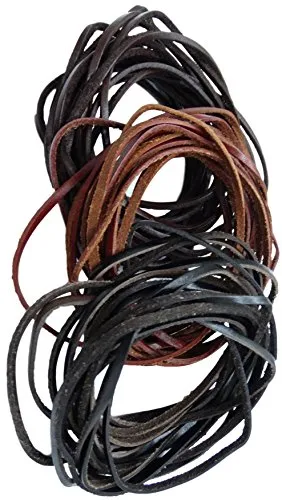 REED Genuine Leather Cord Braiding Lace Strings for Leather Crafts and Jewelry Making of Necklaces Plus Bracelets