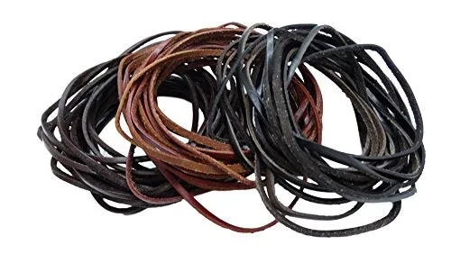 REED Genuine Leather Cord Braiding Lace Strings for Leather Crafts and Jewelry Making of Necklaces Plus Bracelets