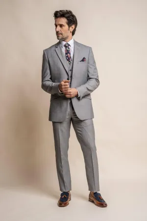 Reegan Grey Slim Fit Regular Three Piece Suit