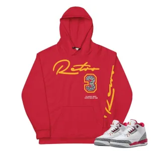 Retro 3 Cardinal Red Hoodie