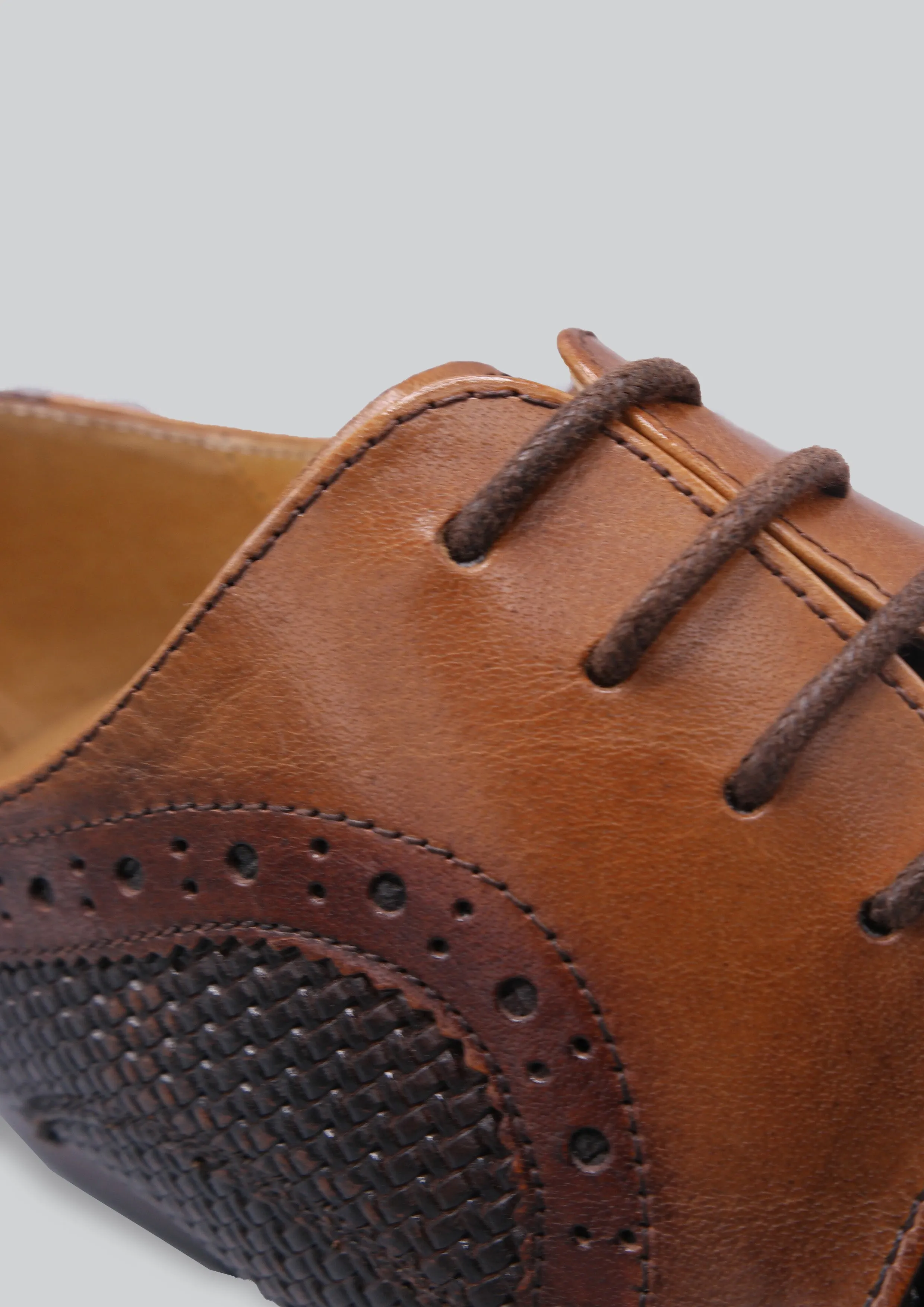 Ricky Woven Leather Brown