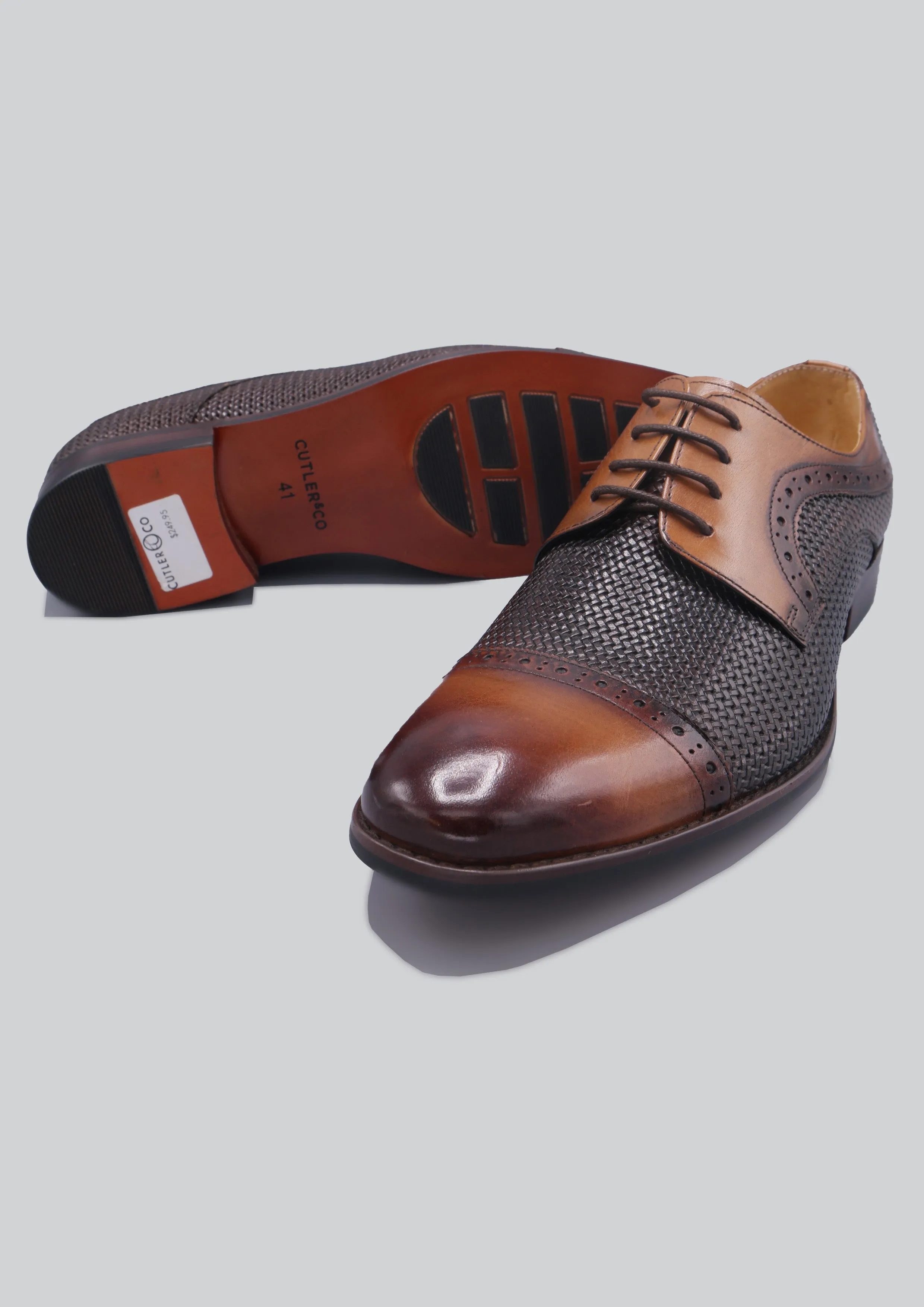 Ricky Woven Leather Brown