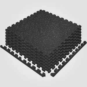 RitFit EVA Foam & Rubber Mixed Flooring Mats Interlocking Tiles Thick 0.5''