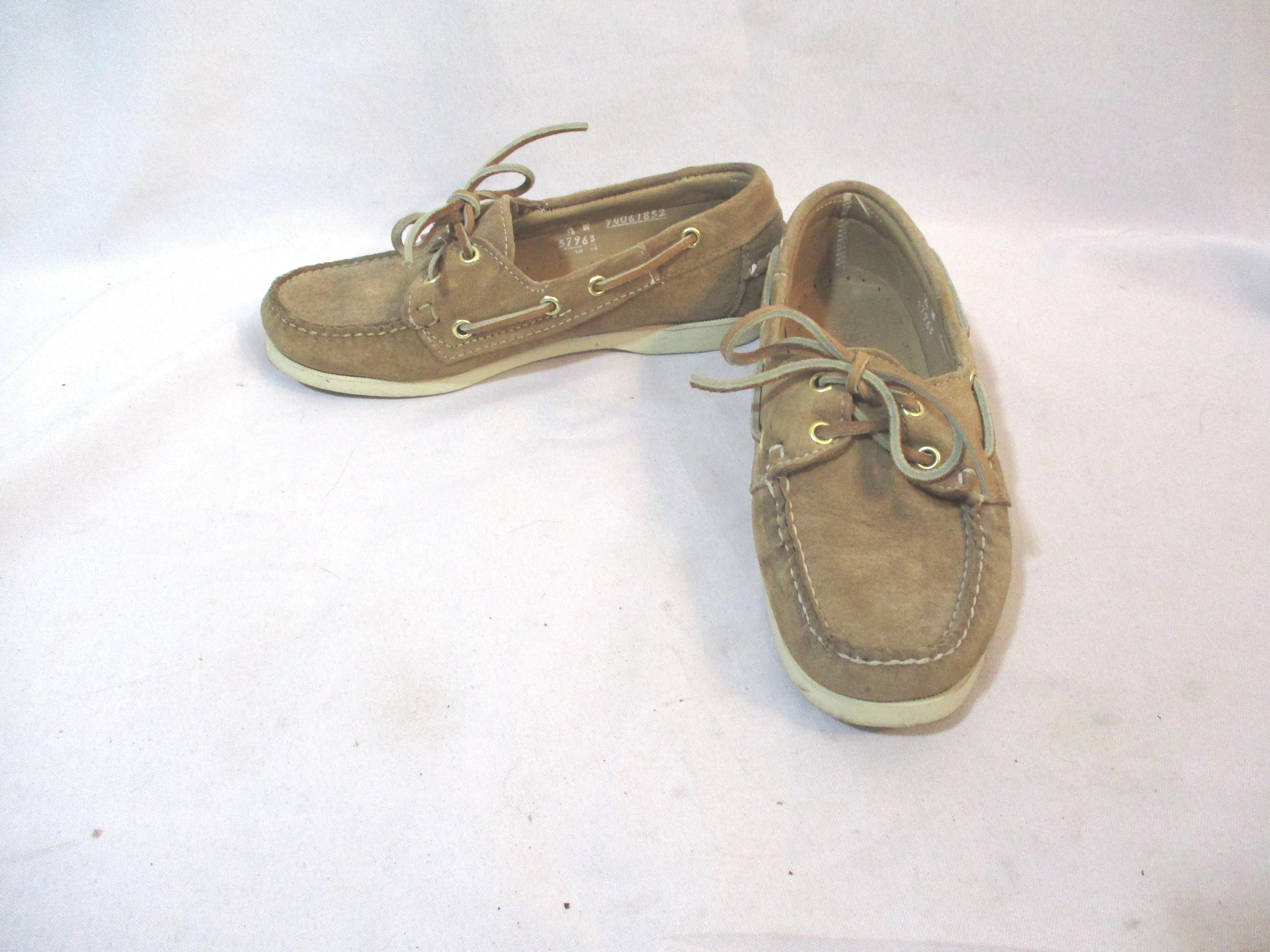 SEBAGO DOCKSIDERS Mocs Boat Shoe Preppy CHESTNUT BEIGE SUEDE 6