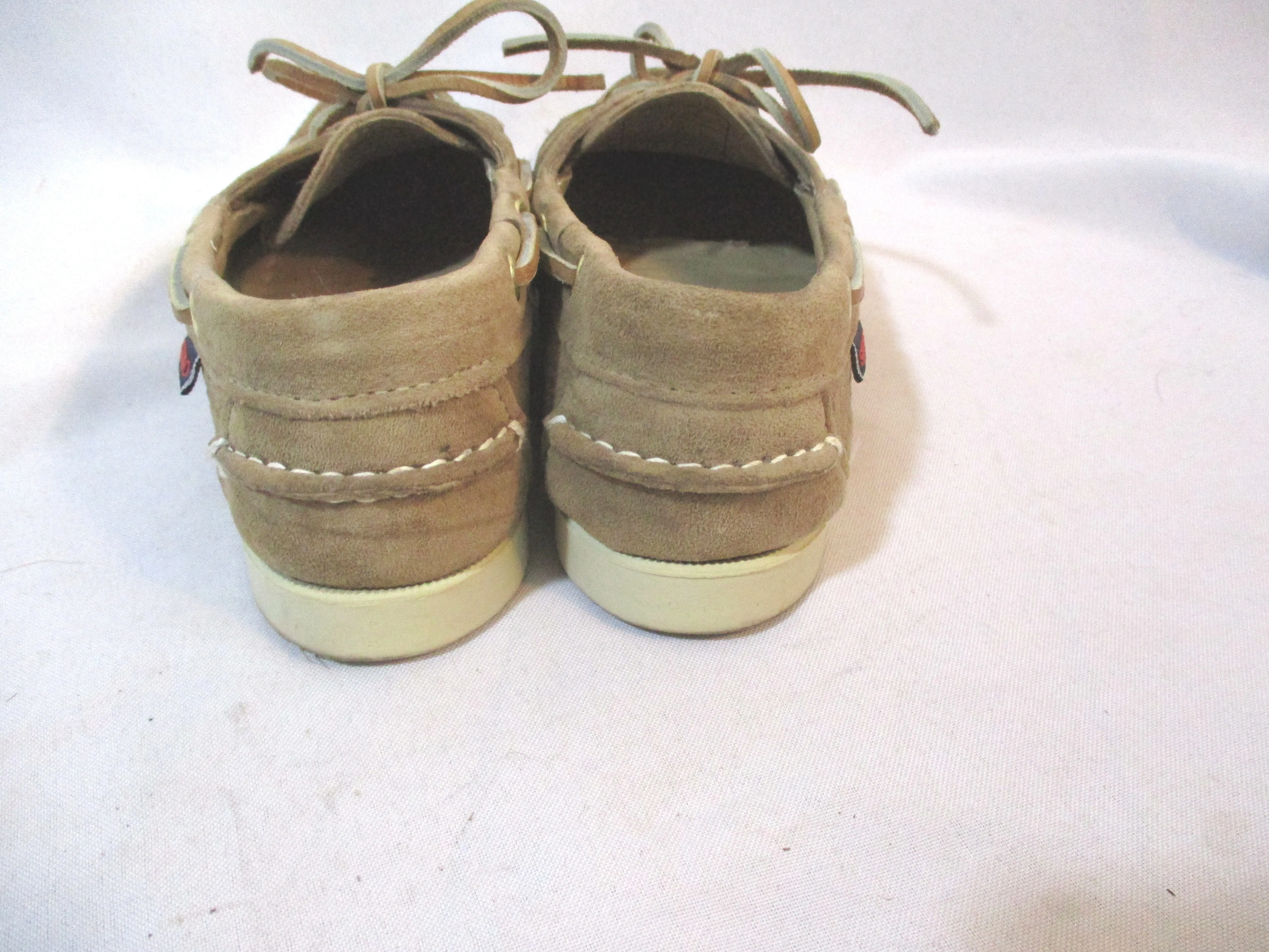 SEBAGO DOCKSIDERS Mocs Boat Shoe Preppy CHESTNUT BEIGE SUEDE 6