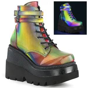 Shaker-52 Wedge Platform Rainbow Boots