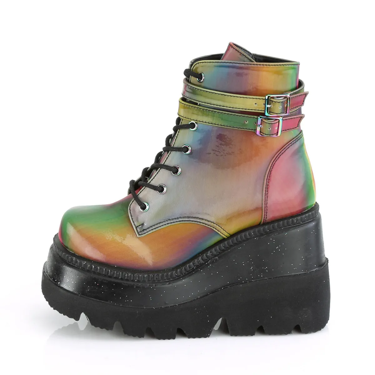 Shaker-52 Wedge Platform Rainbow Boots