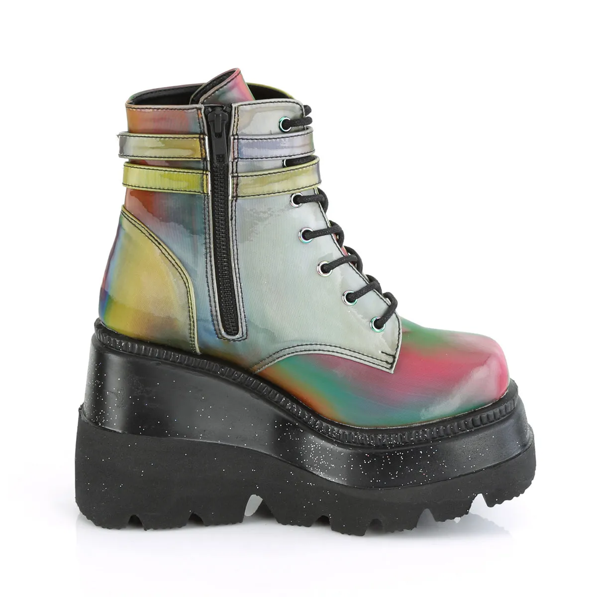 Shaker-52 Wedge Platform Rainbow Boots