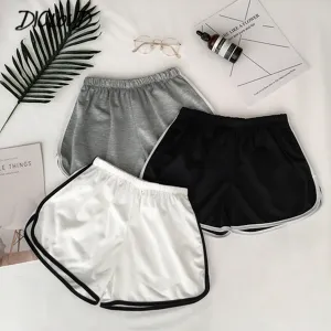 Simple Women Casual Shorts Patchwork Body Fitness Workout Summer Shorts