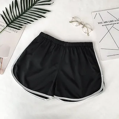 Simple Women Casual Shorts Patchwork Body Fitness Workout Summer Shorts