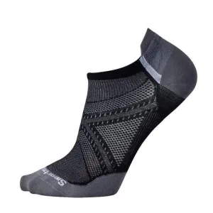 SmartWool PhD Cycling Ultra Light Cushion Micro Sock/Black-Silver #370-001