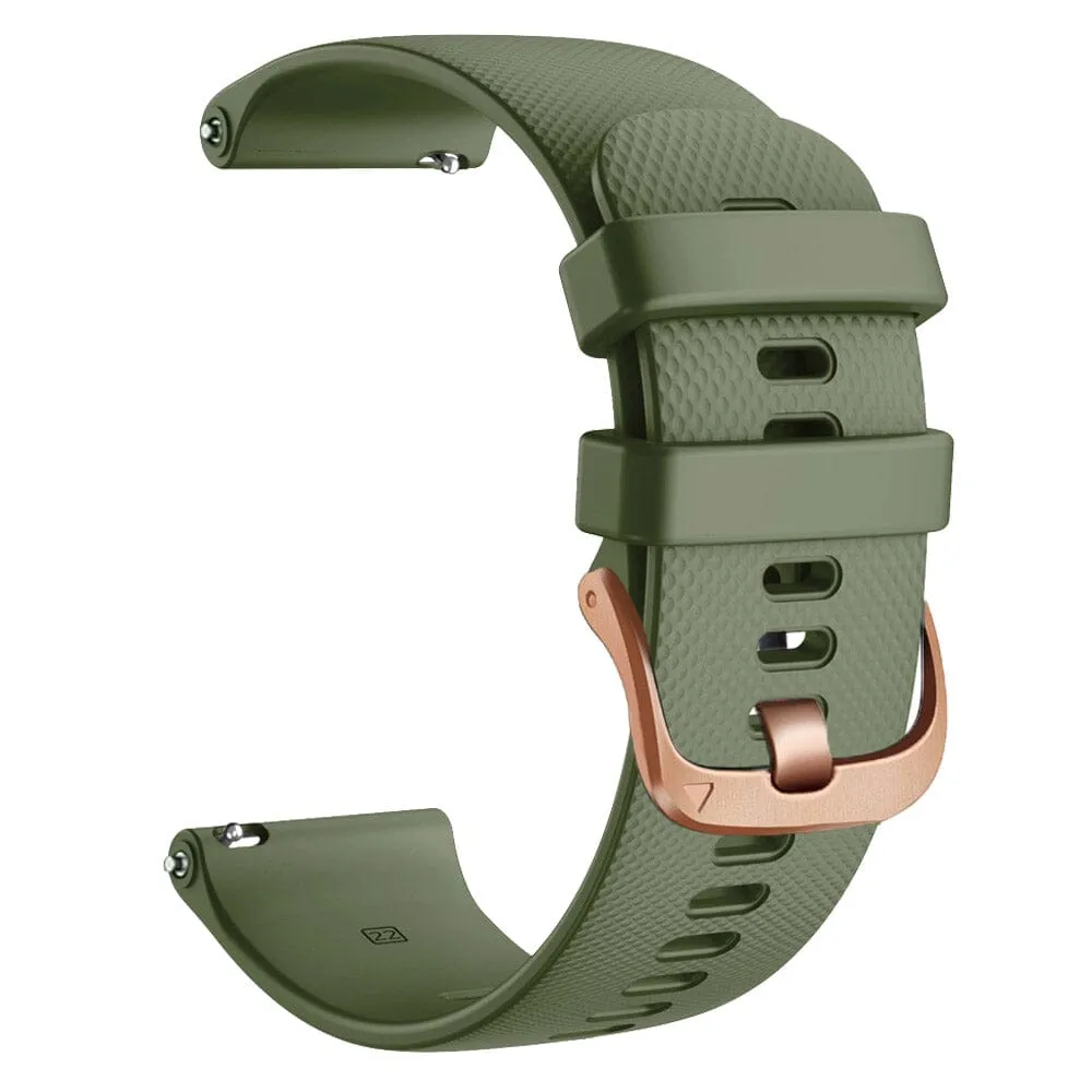 Suunto 3 & 3 Fitness compatible Silicone Watch Straps with Rose Gold Buckles