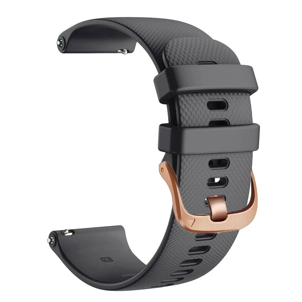 Suunto 3 & 3 Fitness compatible Silicone Watch Straps with Rose Gold Buckles