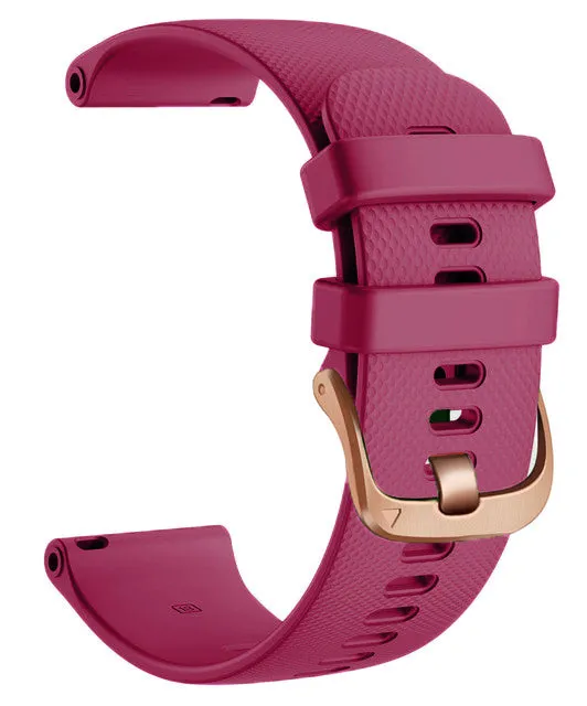 Suunto 3 & 3 Fitness compatible Silicone Watch Straps with Rose Gold Buckles