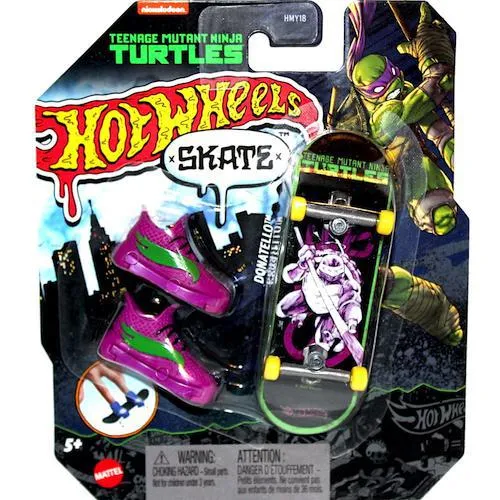 Teenage Mutant Ninja Turtles Donatello Hot Wheels Skate Fingerboard and Shoes