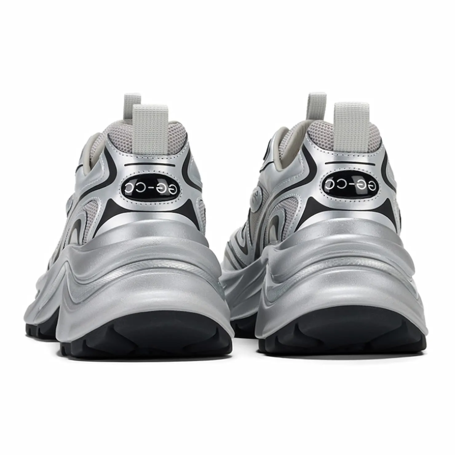 Thick-Soled Casual Sneakers - Gray