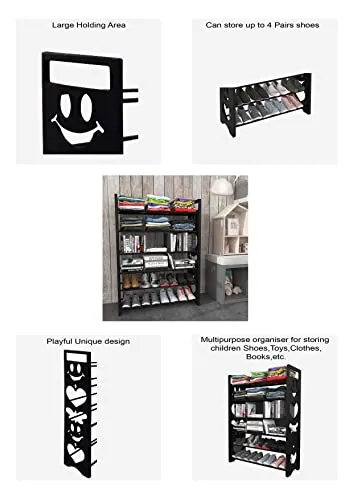 TNT THE NEXT TREND Delta Premium 6 shelf Plastic And Steel Shoe/chappal/Book/Clothes Rack/Stand/For Home (24 Pairs), Large Size