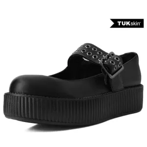 TUK Black Mary Jane Creeper V9595L