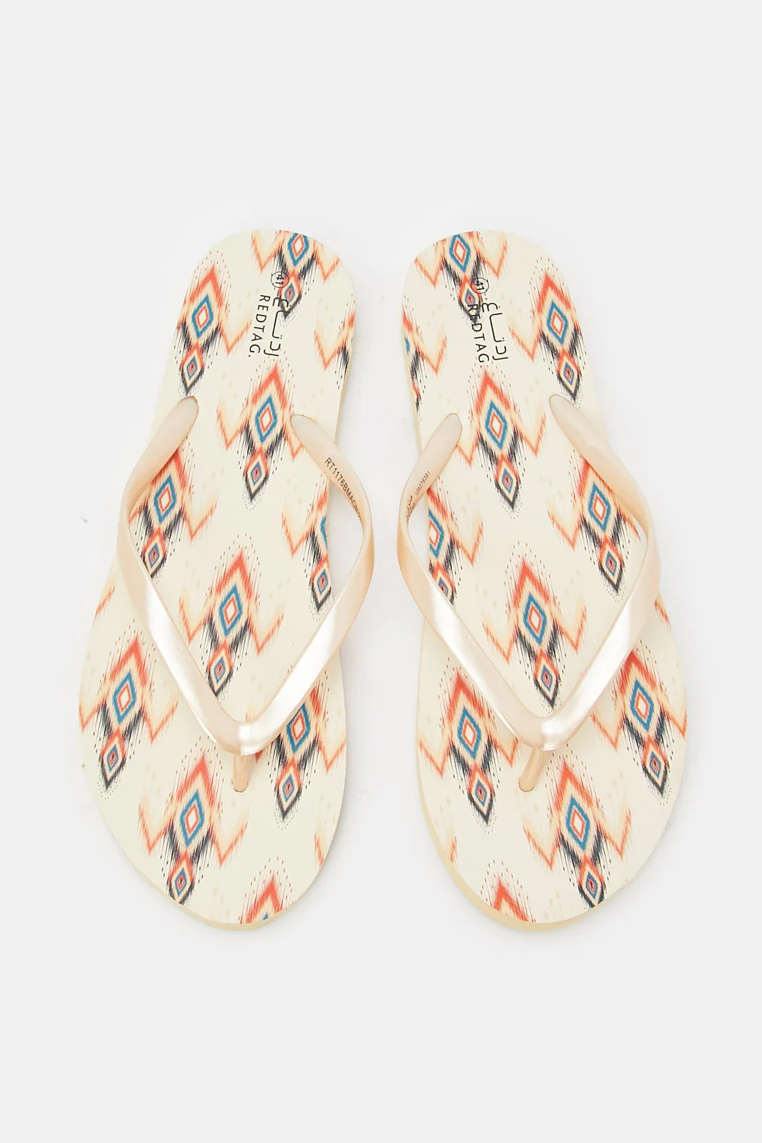 Women Ivory Print Flip Flop