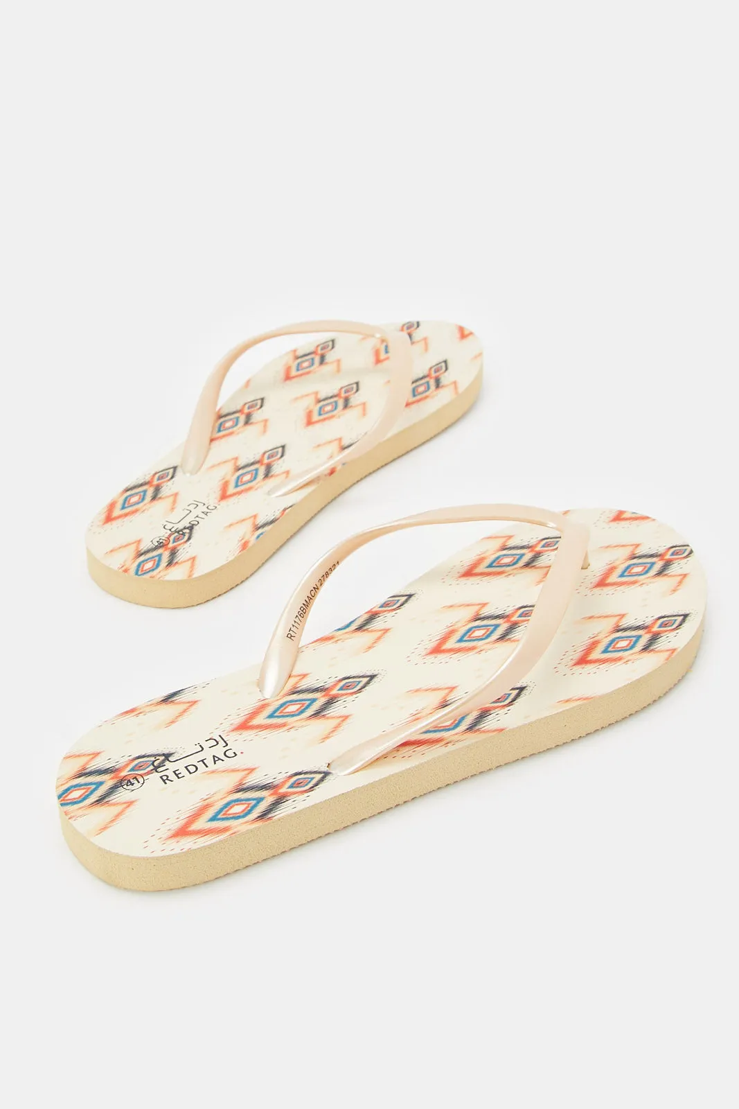 Women Ivory Print Flip Flop