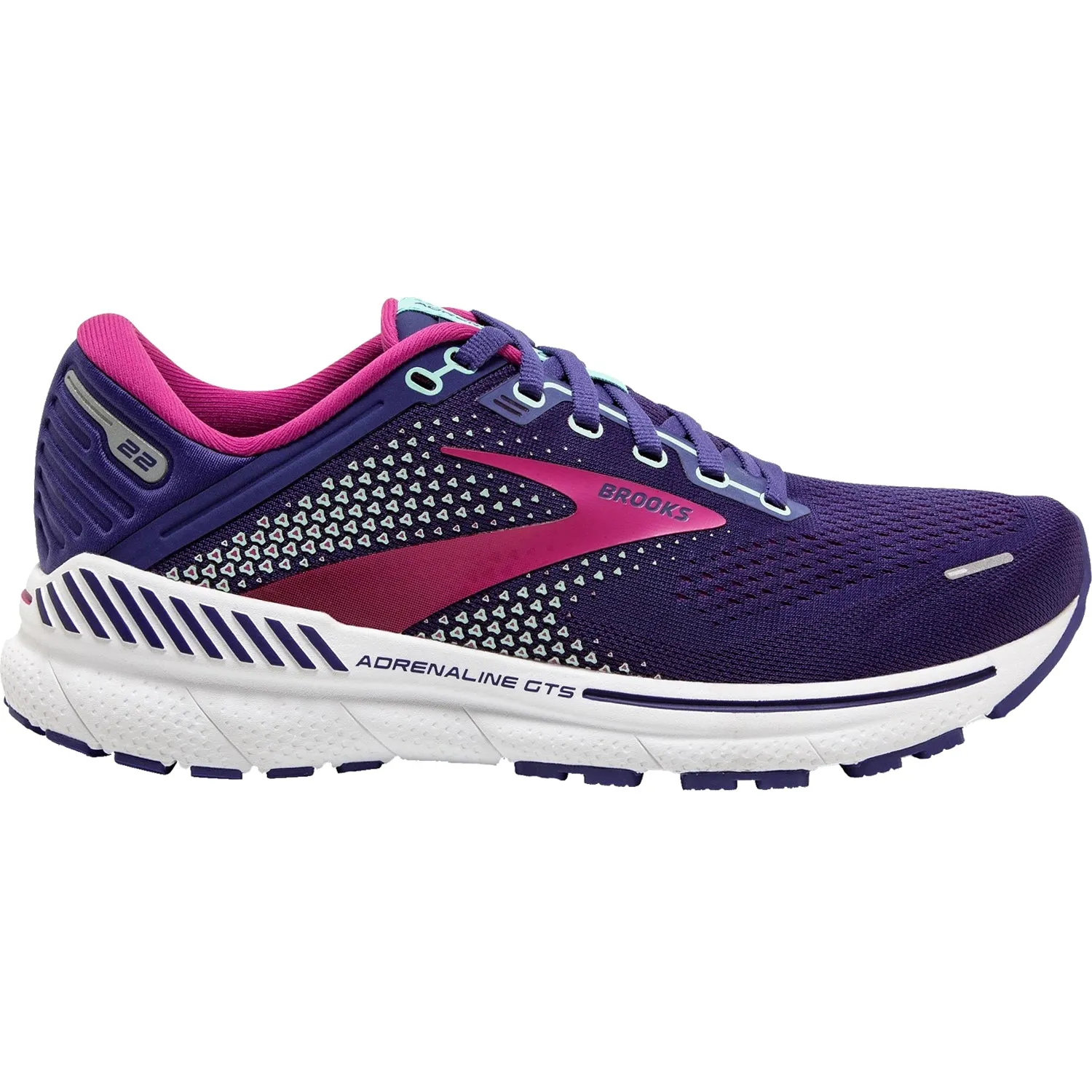 Women's Brooks Adrenaline GTS 22 Navy/Yucca/Pink Mesh