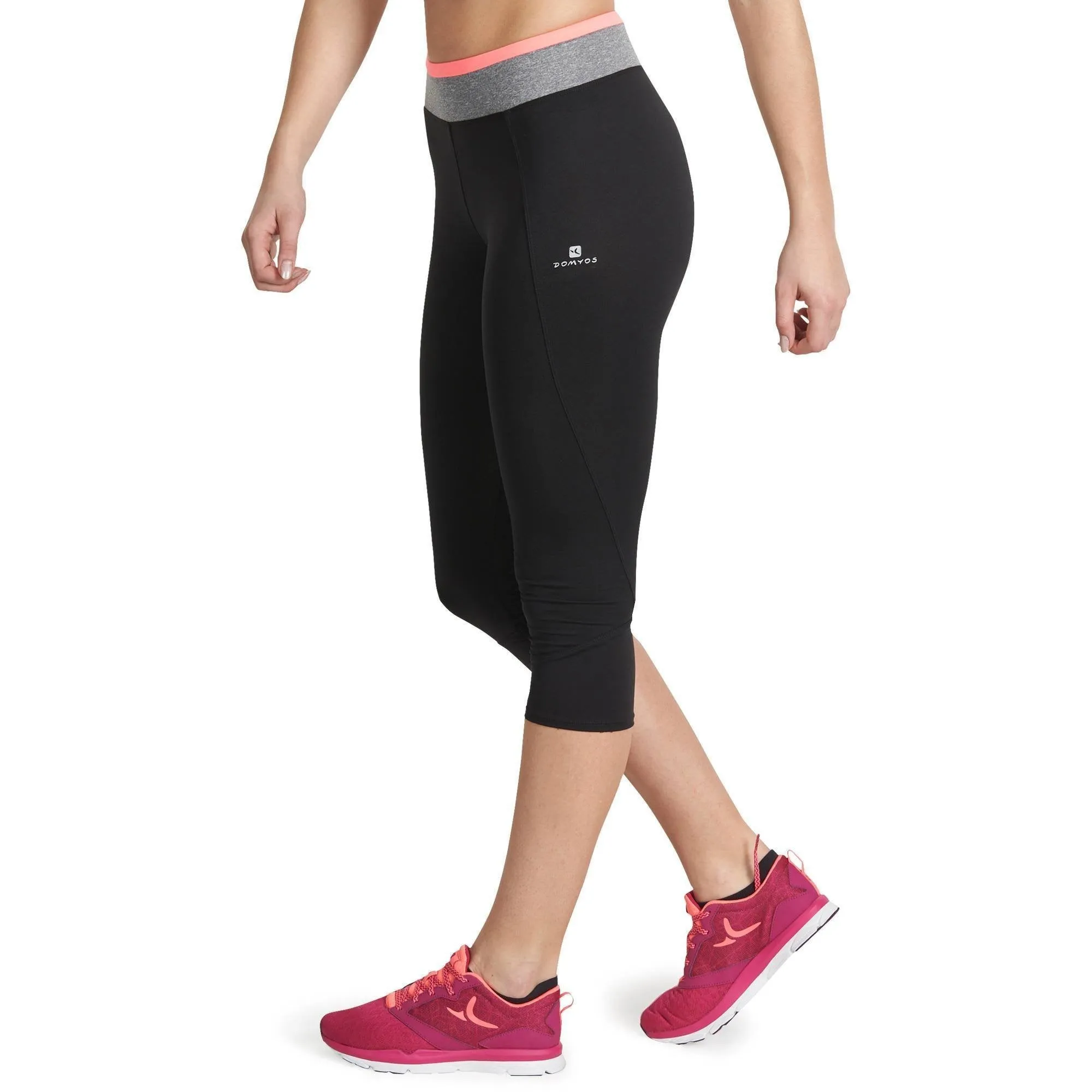 Women's Fitness 7/8 Leggings with Contrasting Waistband Energy