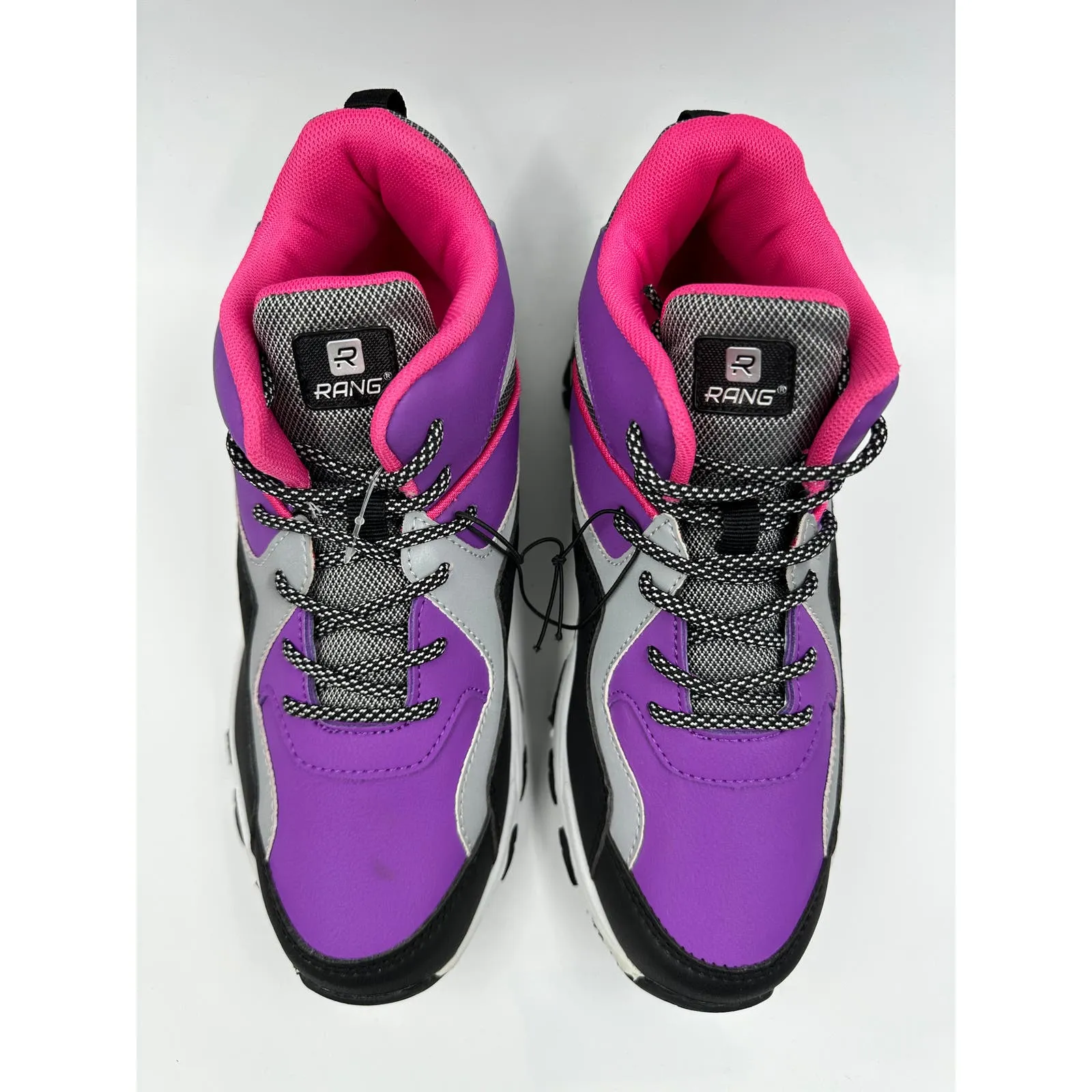 Women's Size 6, Bright Purple and Pink High Top Hikers with Rugged Tread Design