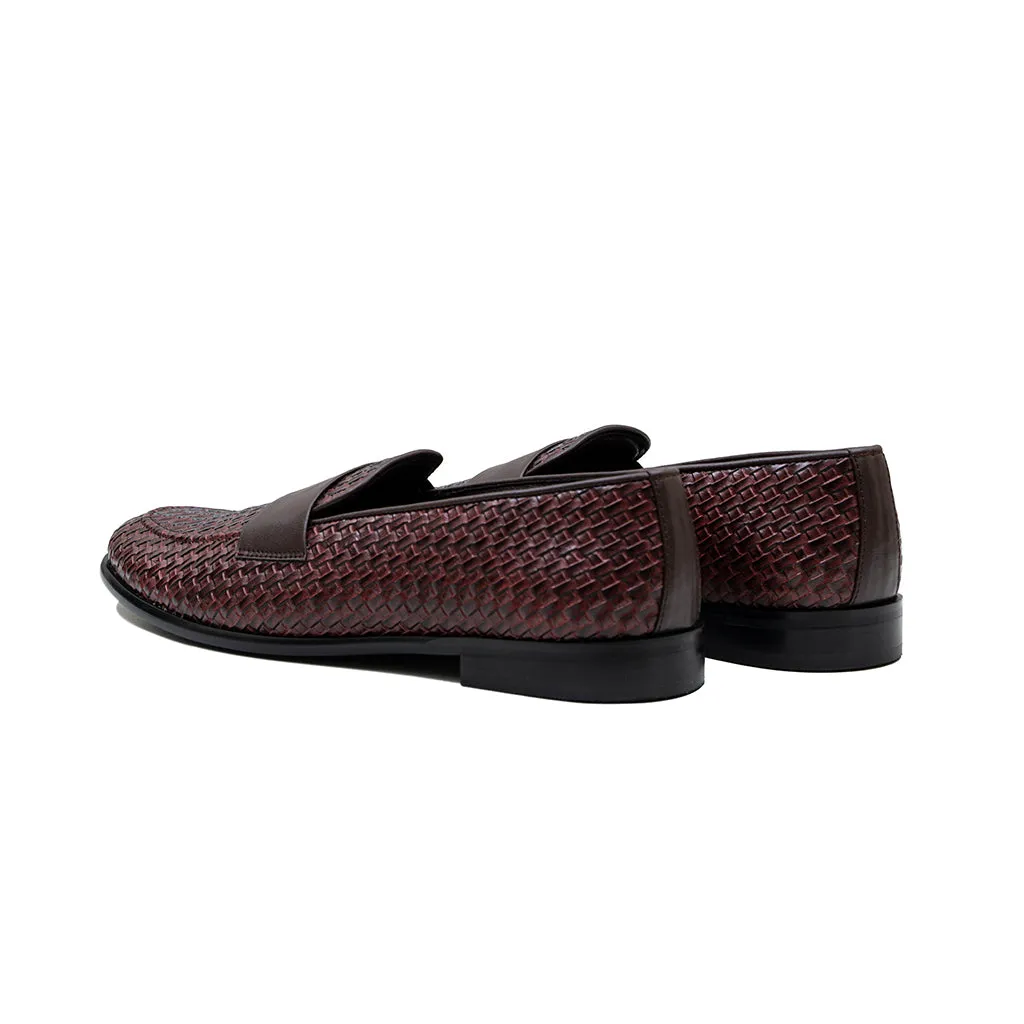 WOVEN SLIP-ONS WITH PU STRAP